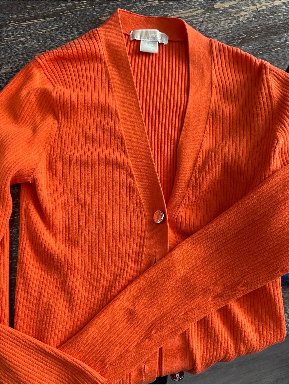 Michael Kors Orange Ribbed Sweater